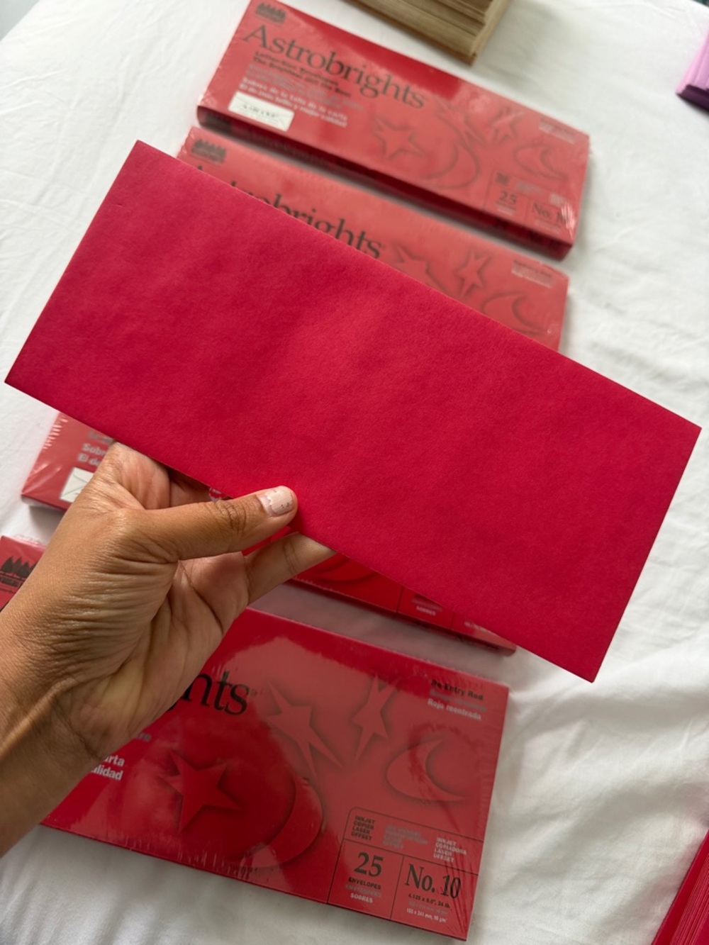 Astrobrights Letter-Size Envelopes - Red (4 Pack) - Picture 2 of 6